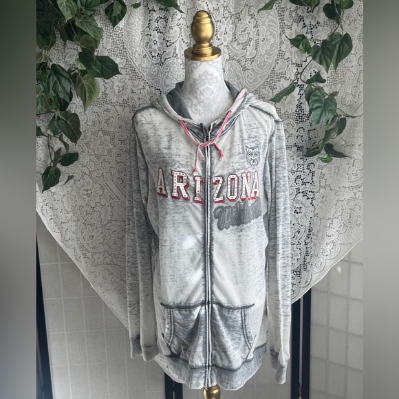 Tops - Gray University of Arizona Hoodie with Wildcats Logo Women’s Size XXL